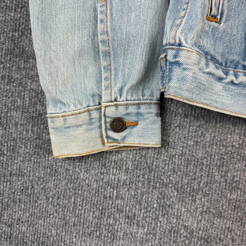 Levis Trucker Jacket Mens Small Blue Denim Standard 70507 Southwestern Deer